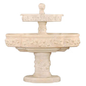 Limoni Romani Two Tier Outdoor Water Fountain With Plain White Background