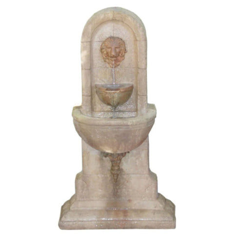 Lion Wall Water Fountain By Gist With White Plain Background