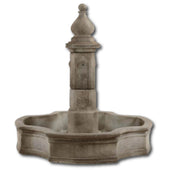 Lorraine Pond Fountain With Monaco Finial With Plain White Background