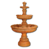 Louis XV Three Tier Fountain With Plain White Background