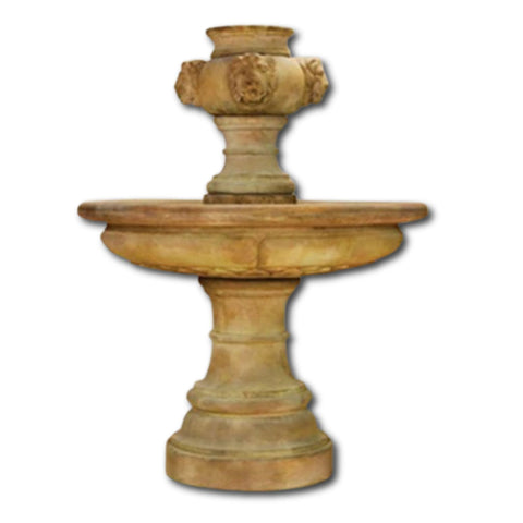 Madrid Lion Fountain With Plain White Background