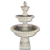 Malibu Three Tier Fountain With Plain White Background 