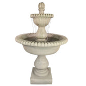 Malibu Two Tier Fountain With Plain White Background