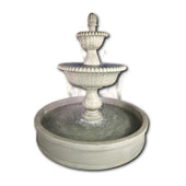 Malibu Two Tier Pond Fountain With Plain White Background