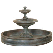 Mantova Tiered Pond Outdoor Water Fountain With Plain White Background