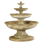 Marina 4 Tier Outdoor Water Fountain With Plain White Background