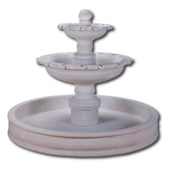 Marina Pond Fountain With Plain White Background