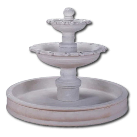Marina Pond Fountain With Plain White Background