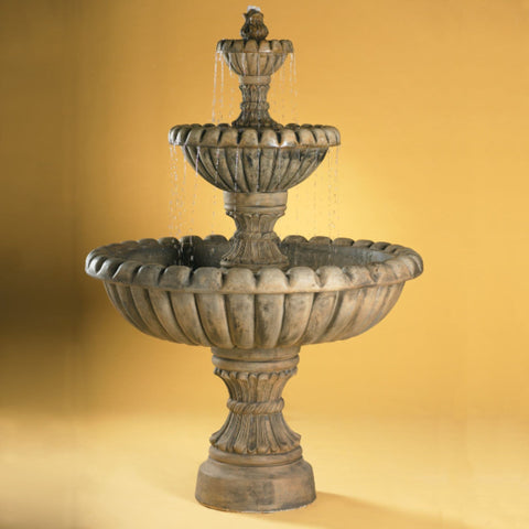 Marsala 3-Tier Fountain With Colored Background