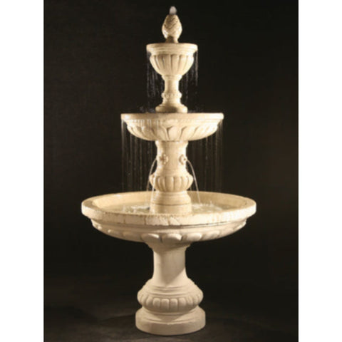 Mediterranean Fountain with Plumbed Spacer With Colored Background