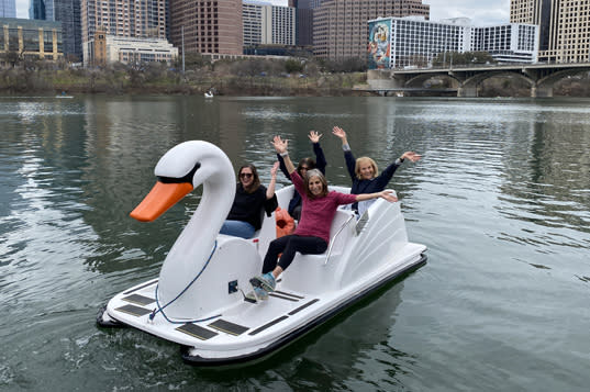 Adventure Glass Big Bird Swan Platform Paddle Boat