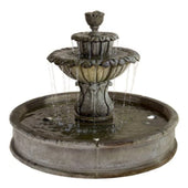 Minutus Florian Pond Fountain With Plain White Background