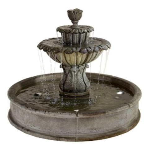 Minutus Florian Pond Fountain With Plain White Background