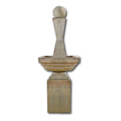 Mod I Fountain Tall With Ball With Plain White Background
