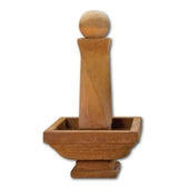 Mod Twist Fountain Short With Ball With Plain White Background