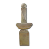 Mod Twist Fountain Tall With Ball With Plain White Background