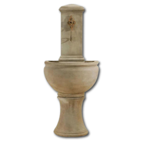 Modena Outdoor Wall Fountain For Spout With Plain White Background