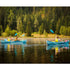 Thumbnail for Molveno 380 With People Paddling On Calm Lake Surrounded By Green Forests