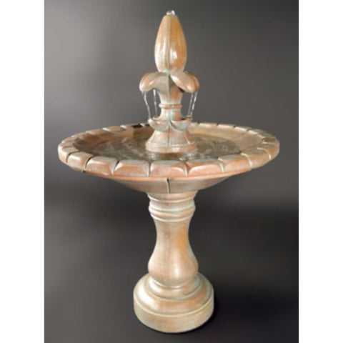 Monaco Fleur De Lis Fountain With Colored Background