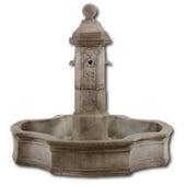 Monaco Pond Fountain With Lorraine Finial With Plain White Background
