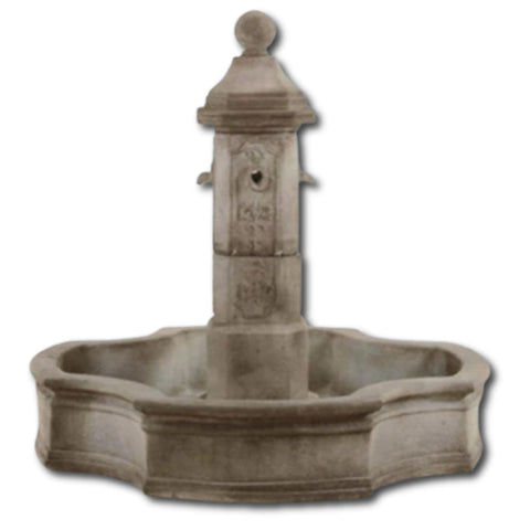 Monaco Pond Fountain With Lorraine Finial With Plain White Background