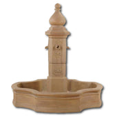 Monaco Pond Fountain With Plain Gradient Background