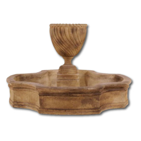 Montecarlo Pond Fountain With Plain White Background