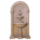 Montecito Wall Fountain With Plain White Background