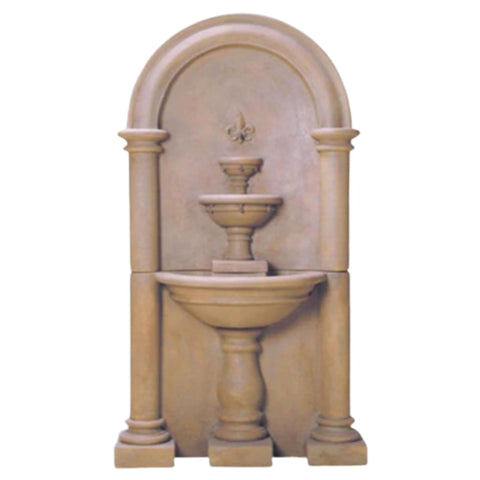 Montecito Wall Fountain With Plain White Background