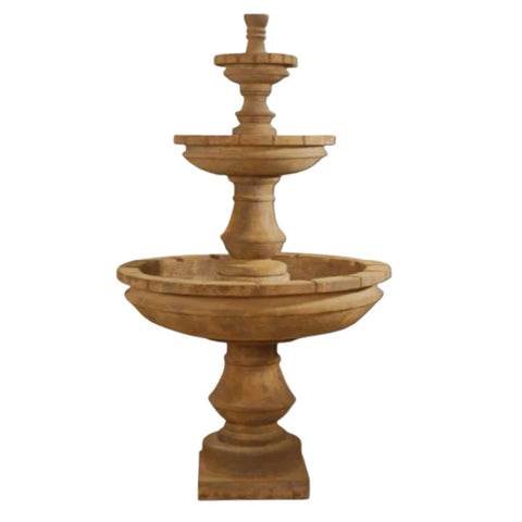 Montefalco Three Tier Fountain With Plain White Background
