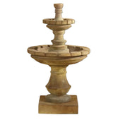 Montefalco Two Tier Small Fountain With Plain White Background