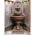 Thumbnail for Montefalco Wall Fountain with Concrete Water Spout With Angled Wooden Fence Background