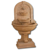 Montefalco Wall Fountain with Concrete Water Spout With Plain White Background