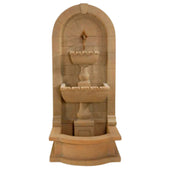 Monterosso Wall Fountain With Pond With Plain White Background