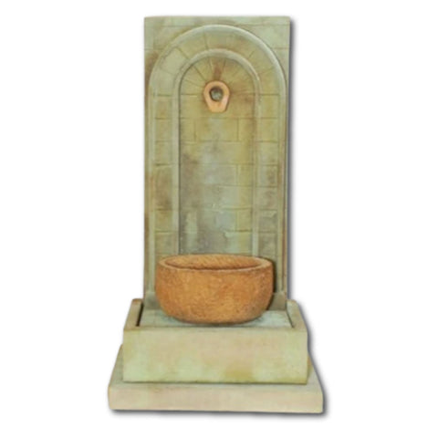 Mortaio Wall Fountain With Plain White Background