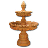 Murano Two Tier Fountain With Plain White Background