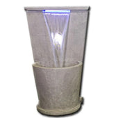 Nadine Aqua Glow Wall Fountain With Plain White Background