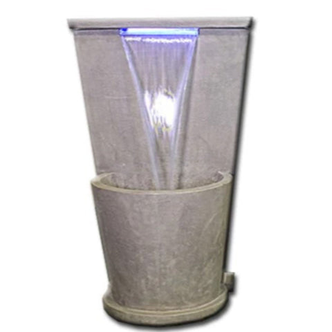 Nadine Aqua Glow Wall Fountain With Plain White Background