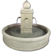 Napa Round Pond Fountain with Copper Spouts With Plain White Background