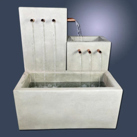 Novem Modern Fountain With Gray Gradient Background