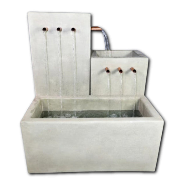 Novem Modern Fountain With Plain White Background