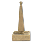 Obelisk Fountain With Ball Base With Plain White Background