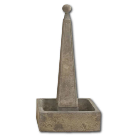 Obelisk Fountain With Plain White Background