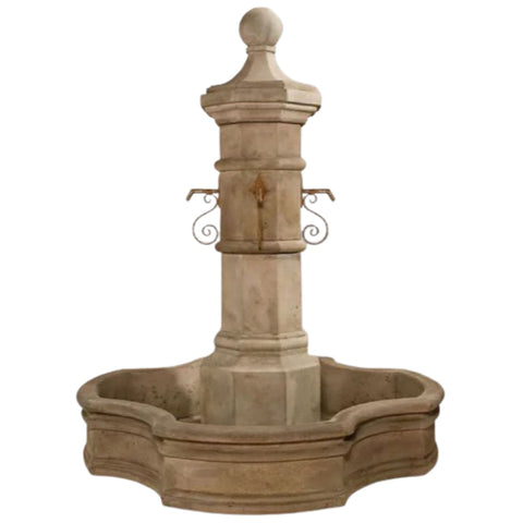 Octavia Fountain With 70inch Monaco Pond Surround With Plain White Background