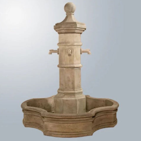 Octavia Fountain With 70inch Monaco Pond With Gray Gradient Background