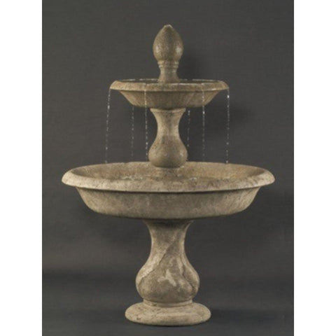 Old Toscano Garden Water Fountain With Colored Background