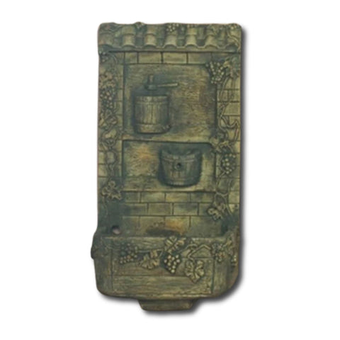 Old Winery Wall Fountain With Plain White Background