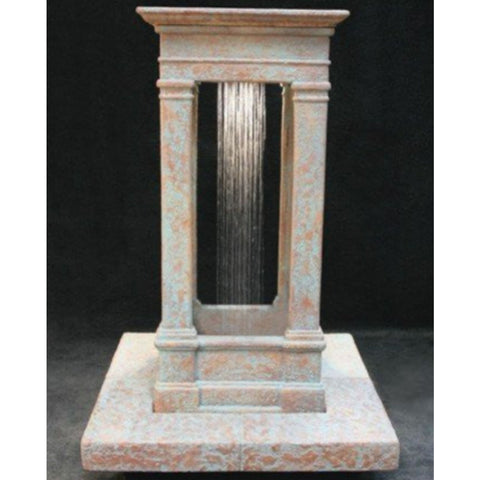 Old World Center Rain Outdoor Water Fountain Short With Black Background