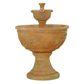 Oliva Two Tier Outdoor Water Fountain With Plain White Background