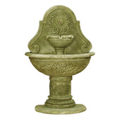 Oliva Wall Outdoor Water Fountain With Plain White Background